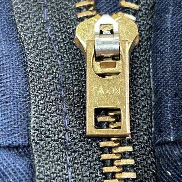 Vintage Roebucks Coverall Mens 50R Collared Snap Button Zip Pocket USA Blue - Picture 4 of 16